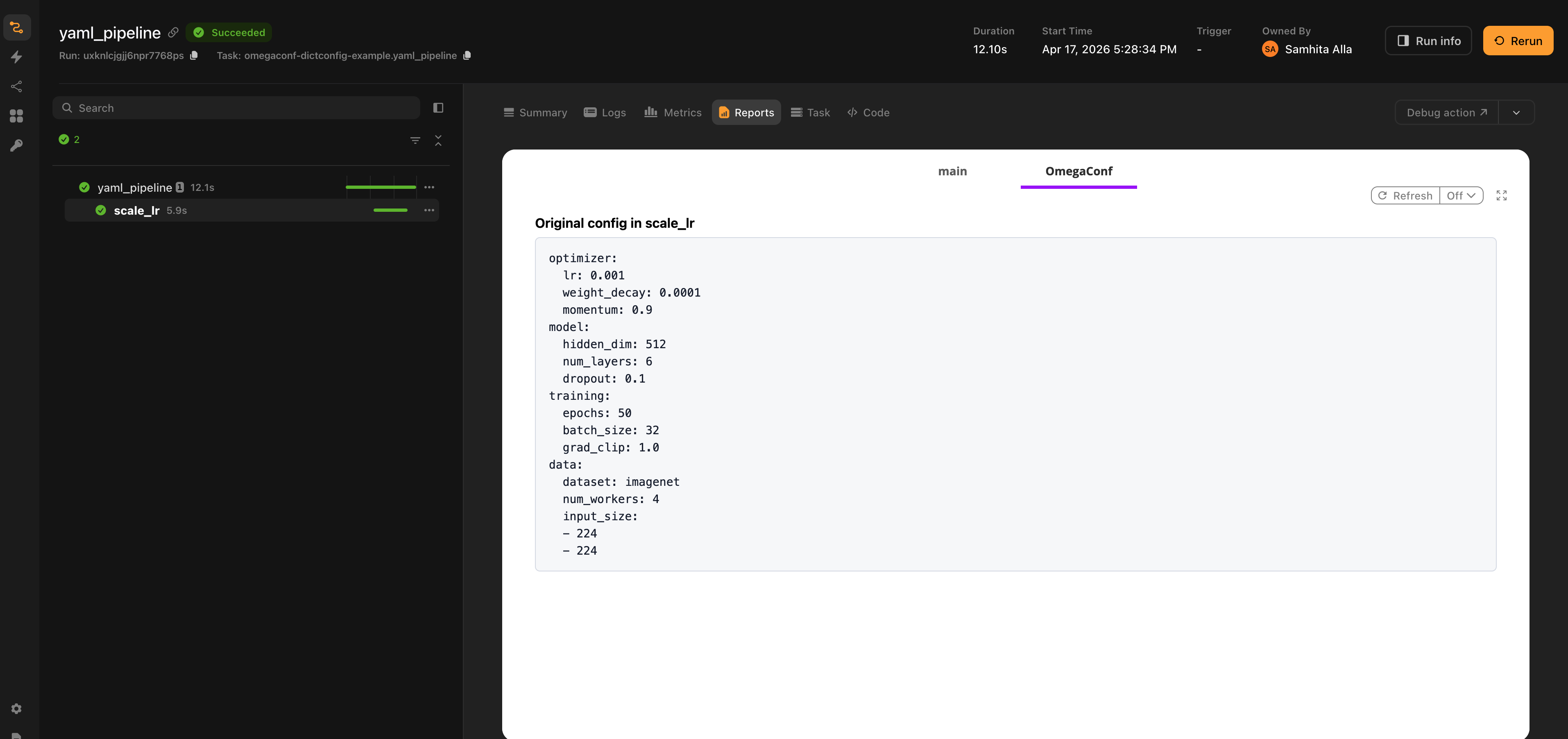 YAML Report